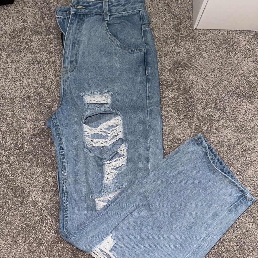 Trendy Boutique Light Blue Boyfriend Jeans